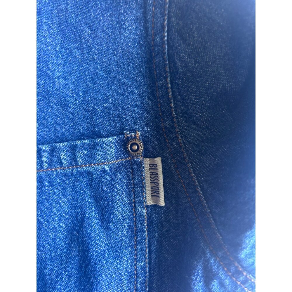 Vintage 80s 90s Blassport Womens Embroidered Denim Jean Jacket Floral Collar - S - Picture 7 of 9